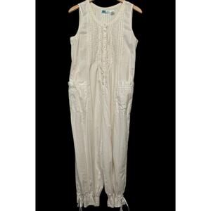 La Cera Romper Size M One-Piece Pantaloon Bloomers Pants PJs Lounge Edwardian